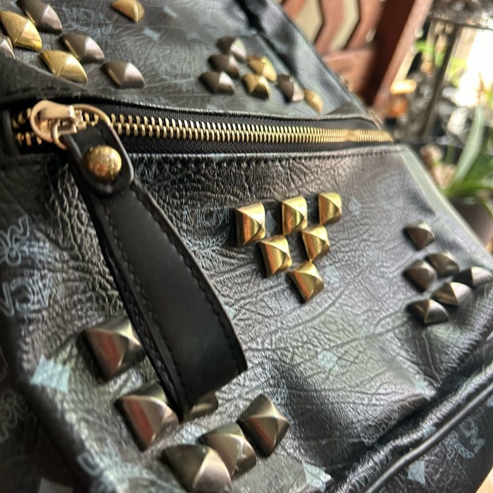 Blue Studded Backpack - Picture 12 of 16